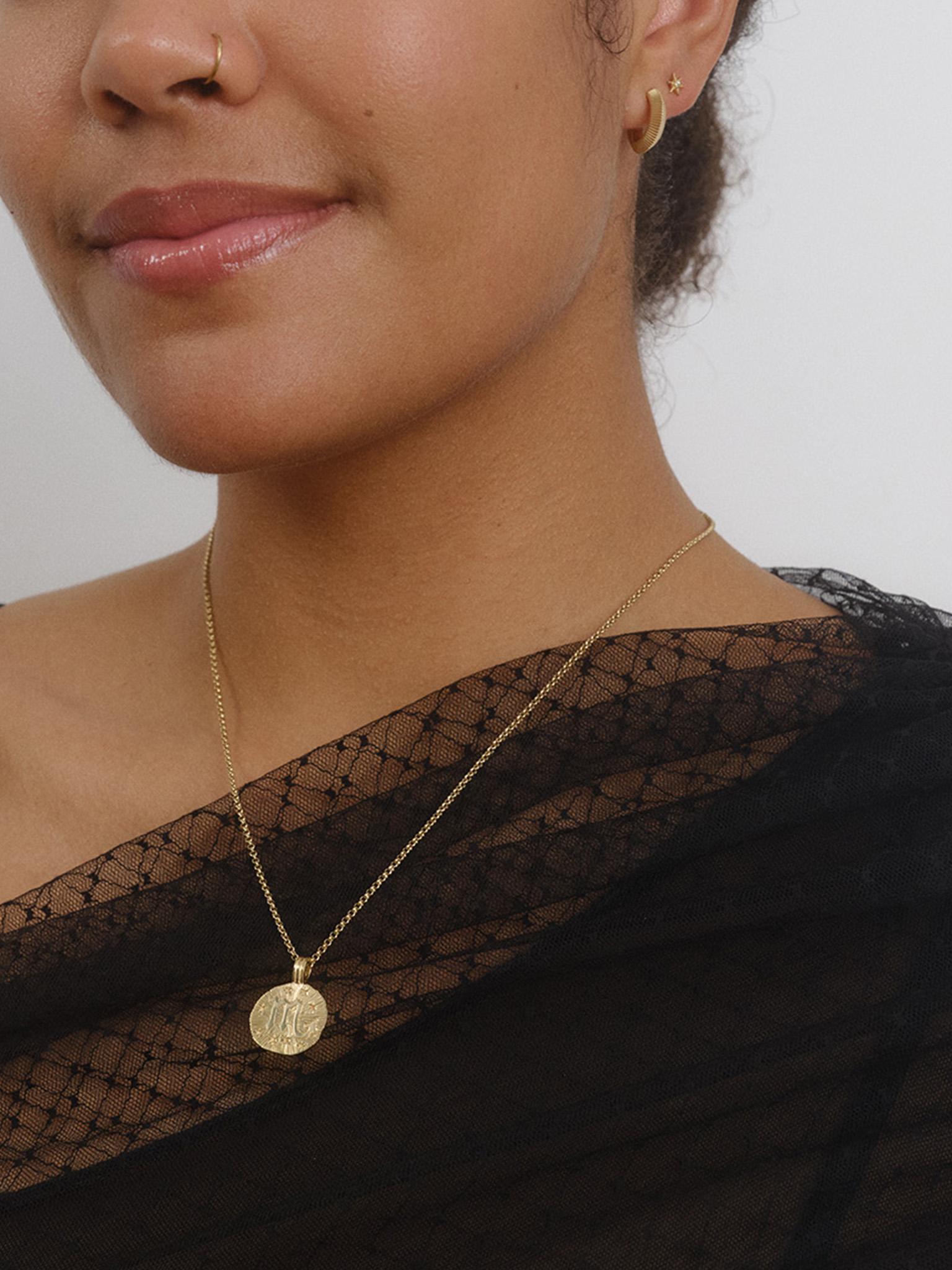 Sun in scorpio necklace - 22k gold vermeil